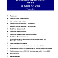 Schnittstellenspezifikation für die ec-Karte mit Chip